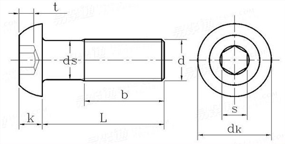 GB70.2內(nèi)六角平圓頭螺釘國標(biāo)號(hào)