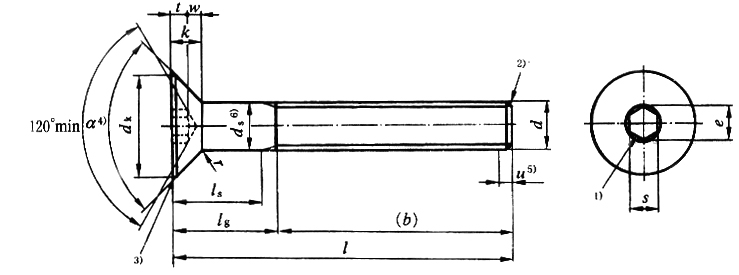 國標(biāo)號gb/70.3-2000內(nèi)六角沉頭螺絲，